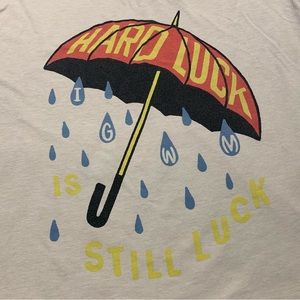 Hard Luck t-shirt. Size large. Front and back print.